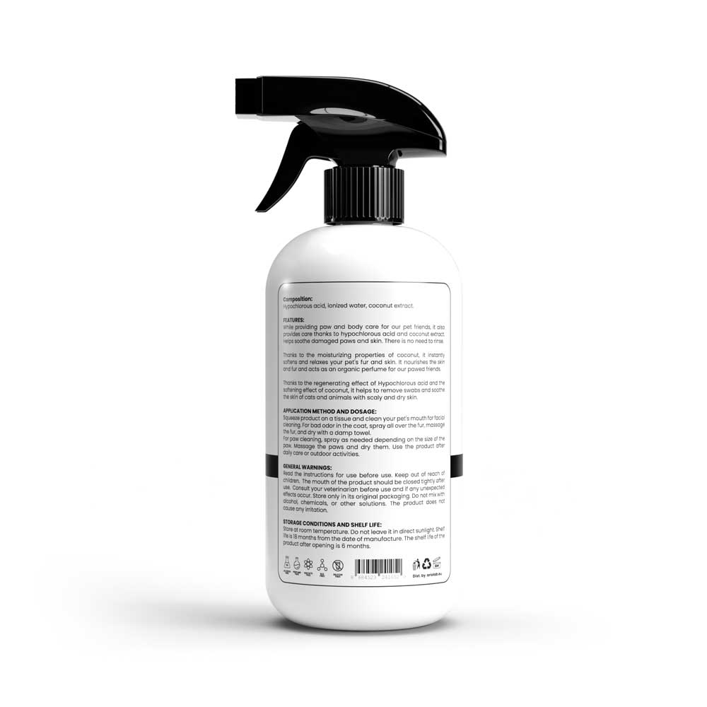 Veterinary - Paw and Body Cleaning Spray - Bottle Back